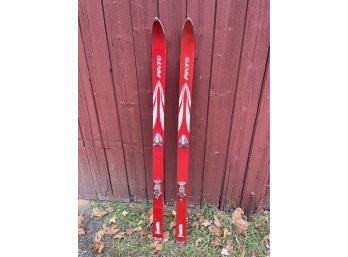 Vintage Children's Red PINTO Snow Skis - Franklin
