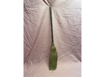 Vintage Hearth Broom With Twisted Wood Handle