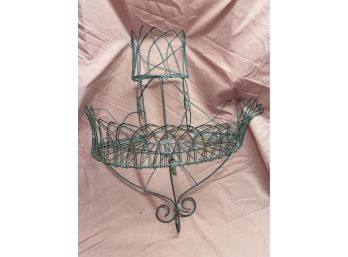 Vintage Wire Wall Mount Plant Stand, Shelf
