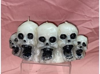 Halloween Skulls Candle