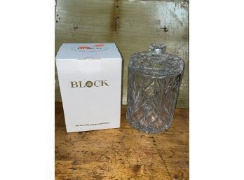 BLOCK Lead Crystal Covered Candy Jar NEW In Box - Czech Republic