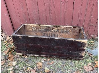 Toy Box Made Of Antique United Shoe Machinery Wood Crates