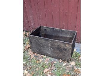 Vintage Wooden Crate With Finger Joints
