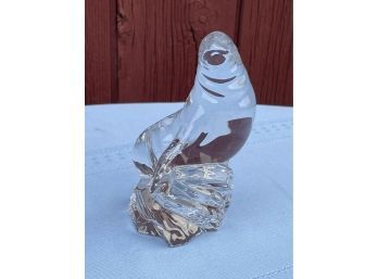 Lead Crystal Seal Glass Paperweight 'Wonders Of The Wild' Germany