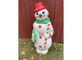 Large 46' Rare 1969 Snowman Plastic Empire BLOW MOLD Vintage Christmas Decor