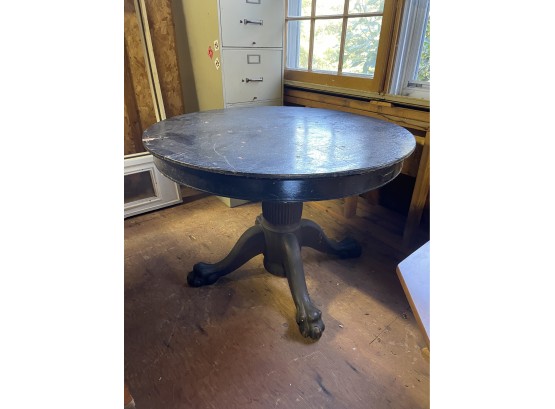 Antique Pedestal Claw Foot Table