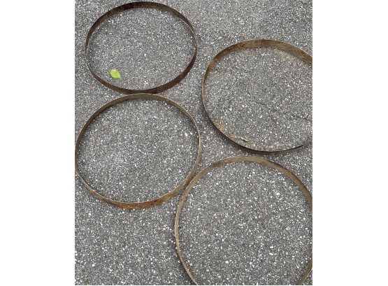 Vintage Metal Barrel Rings, Hoops