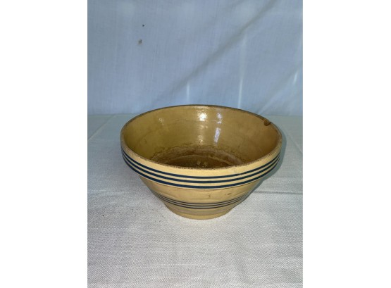 9.5' Antique Yellow Ware Bowl