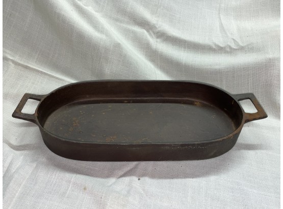 Vintage Oval Cast Iron Pan With Handles