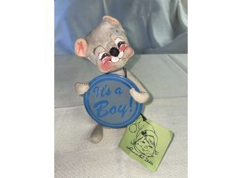 1971 Annalee Mobilitee 'It's A Boy' Mouse Doll