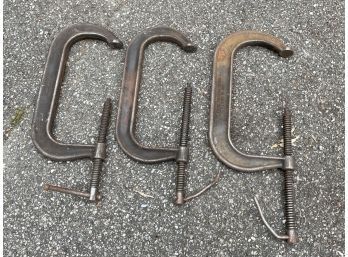 Extra Large 12' Vintage C-Clamps - Wood Working Tools