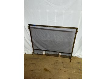 Vintage Wire Mesh Metal Fireplace Screen #4