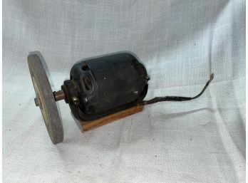 Vintage Small Motor With Grinding Wheel