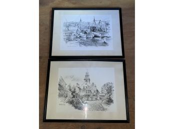 Set Of 2 Nantucket Framed Prints - James F. Murray