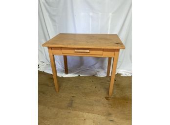 Vintage Wood Desk - Single Drawer - W.P. Curtiss & Son
