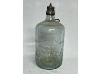 Antique 'The Silent Glow' Oil Burner Large Glass Bottle