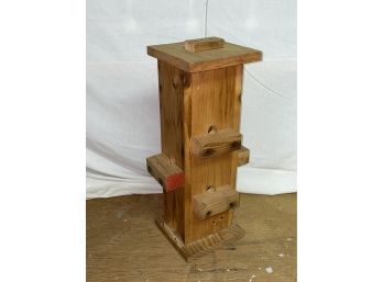 Vintage Homemade Wooden Birdfeeder