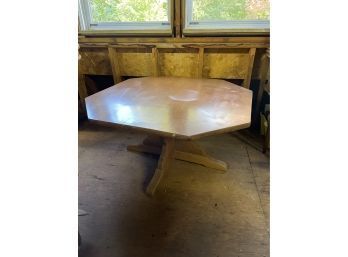 Vintage Heywood Wakefield Pedestal Octagon Coffee Table - Mid Century