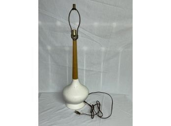 Mid-Century Wood & Ceramic Vintage Table Lamp