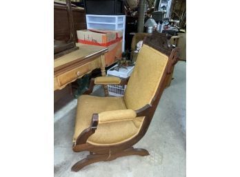 Antique Upholstered Bouncer Rocking Chair