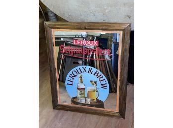Leroux Peppermint Schnapps Vintage Liquor Advertising Mirror - Schnappsfest