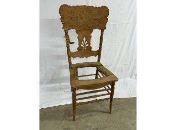 Antique Pressback Chair - Light Wood