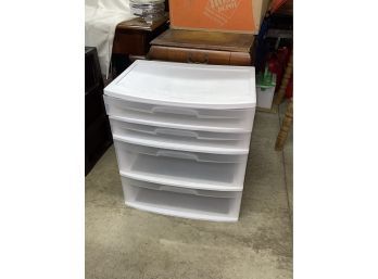 Sterilite Plastic Storage Drawers Cabinet - White