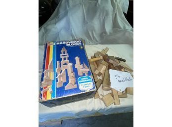 Vintage Gabriel Wood Building Blocks - Childs Toy
