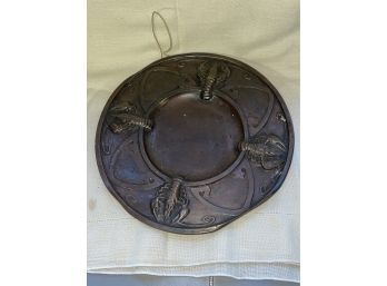 Cool Lobster Plate - Copper Relief Sculptural