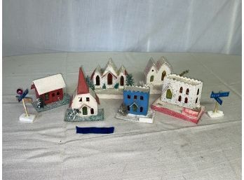 Vintage Christmas Village Putz House Lot #1 Made In Japan