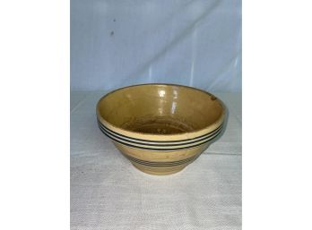 9.5' Antique Yellow Ware Bowl