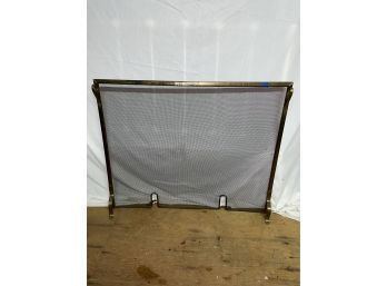 Vintage Wire Mesh Metal Fireplace Screen #3