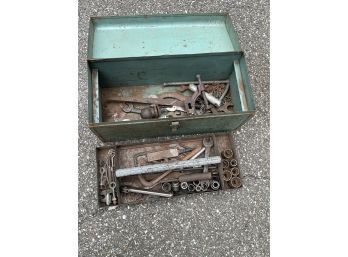 Barn Find Antique/Vintage Toolbox Lot - Wrenches, Sockets & More