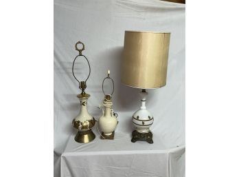 Lot Of 3 Vintage Table Lamps