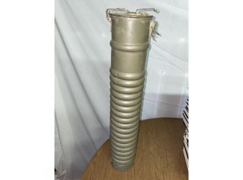 Vintage Military Metal Ammunition Storage Tube NATO Mortar Round 105mm