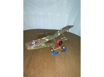 Vintage Balsa Wood Military Fighter Plane Model #2