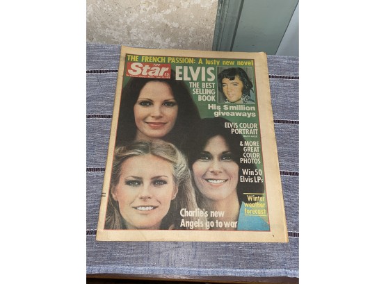 1977 'The Star' Tabloid Magazine - Charlie's Angels, Elvis Book