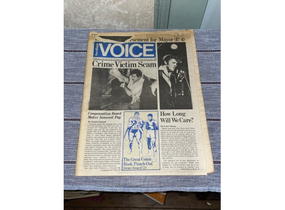 Death Of Elvis 'The Village Voice' August 1977 Newspaper