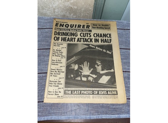 1977 National Enquirer ELVIS Tabloid Newspaper