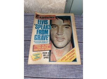 1977 'Elvis Speaks From Grave' National Examiner Tabloid Newspaper