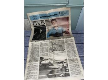 1987 Danbury News Times Elvis Memorial Newspaper
