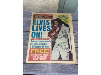 1977 'Elvis Lives On' National Examiner Tabloid Newspaper