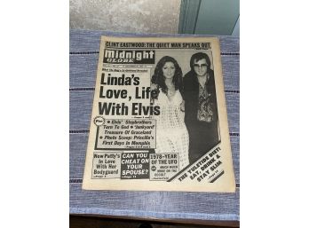 1977 'Midnight Globe' Tabloid Newspaper - Elvis