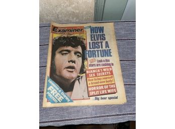 1977 'How Elvis Lost A Fortune' National Examiner Tabloid Newspaper