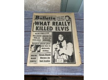 1977 'What Really Killed Elvis' National Bulletin Tabloid Newspaper