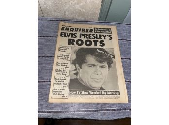 1977 Elvis Presley's' Roots National Enquirer - Tabloid Newspaper