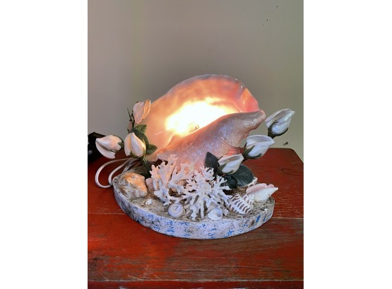 Cool Vintage Under The Sea Table Lamp - Nightlight - Coral & Shells