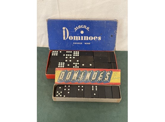 2 Sets Of Vintage Dominoes