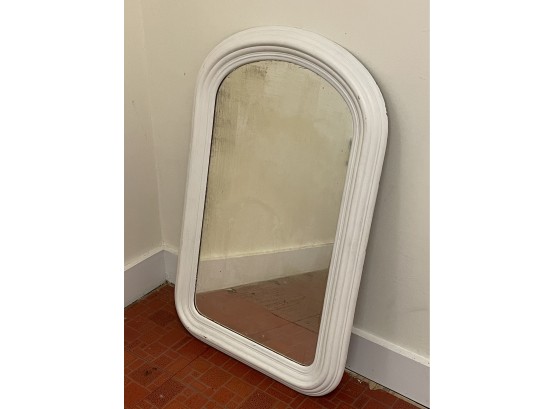 Antique White Wood Frame Mirror