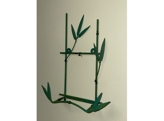 Metal Bamboo Style Wall Shelf